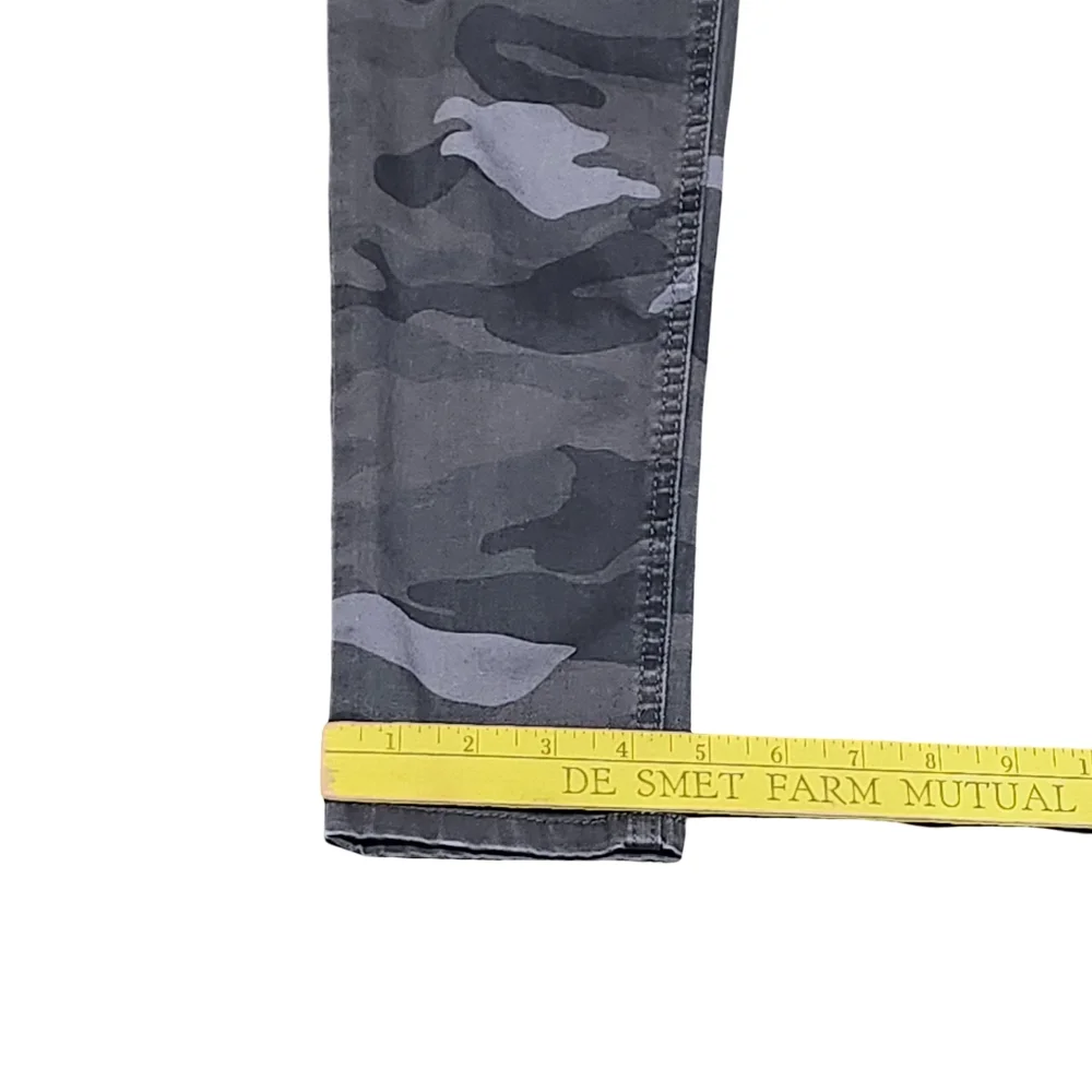 DEMOCRACY Absolution Womens Size 6 Gray Camo Skinny Pants Zipper Pockets Edgy - Picture 9 of 10